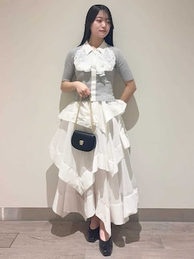 「SNIDEL（スナイデル）のアイテム（スカート）」を使った、SNIDELさん（レディース・157cm）の春コーディネート