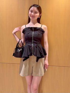 「SNIDEL（スナイデル）のアイテム（トップス）」を使った、SNIDELさん（レディース・160cm）の夏コーディネート