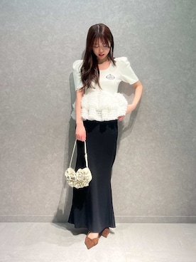 「SNIDEL（スナイデル）のアイテム（スカート）」を使った、SNIDELさん（レディース・155cm）の春コーディネート