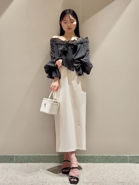 SNIDEL（スナイデル）の「タフタボリュームスカート（スカート