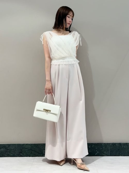 チュールレイヤードカシュクールカットプルオーバー（Tシャツ