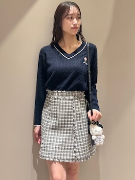 「アイテム（キーケース/キーアクセサリー）」を使った、SNIDELさん（レディース・163cm）の秋コーディネート