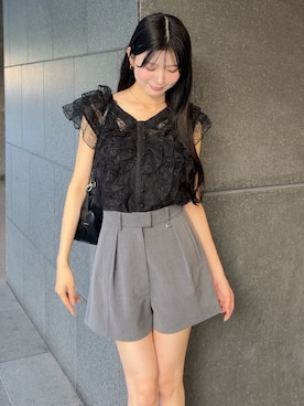 「SNIDEL（スナイデル）のアイテム（パンツ）」を使った、SNIDELさん（レディース・165cm）の夏コーディネート