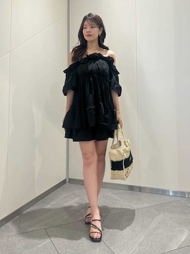 「SNIDEL（スナイデル）のアイテム（バッグ）」を使った、SNIDELさん（レディース・157cm）の夏コーディネート