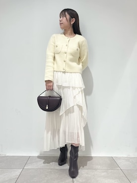 「アイテム（ノーカラージャケット）」を使った、SNIDELさん（レディース・155cm）の秋コーディネート