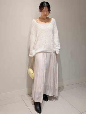 「SNIDEL（スナイデル）のアイテム（ワンピース/ドレス）」を使った、SNIDELさん（レディース・151cm）の冬コーディネート