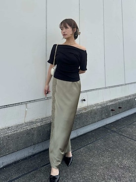 「SNIDEL（スナイデル）のアイテム（バッグ）」を使った、SNIDELさん（レディース・153cm）の夏コーディネート
