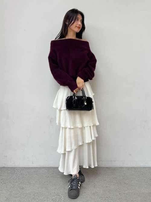 サテンナローティアードスカート（スカート）｜SNIDEL（スナイデル）の