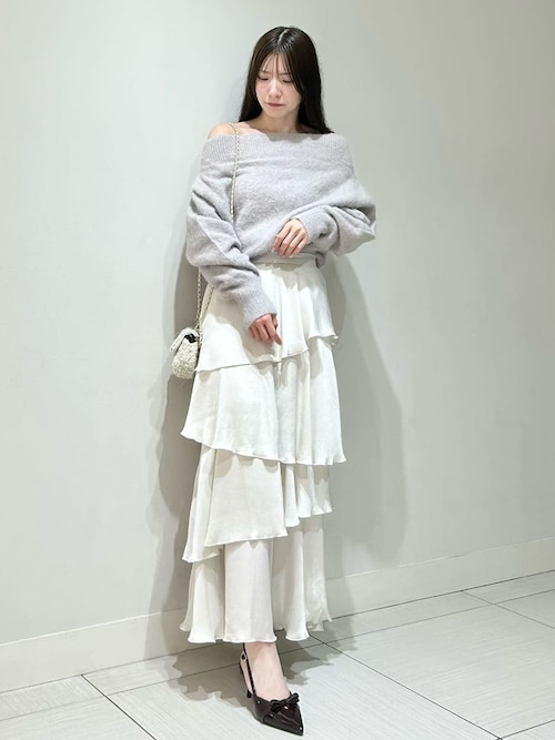 フォックスアルパカオフショルプルオーバー（ニット/セーター