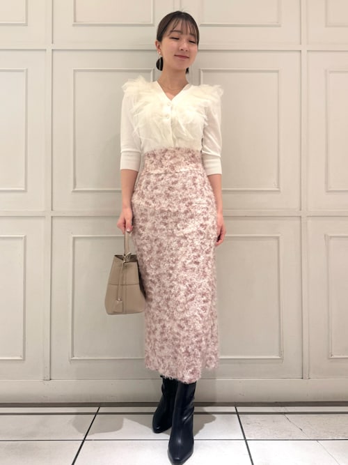 新作新品　スナイデル♡ フェザージャガードタイトスカート SNIDEL（スナイデル）の「フェザージャガードタイトスカート