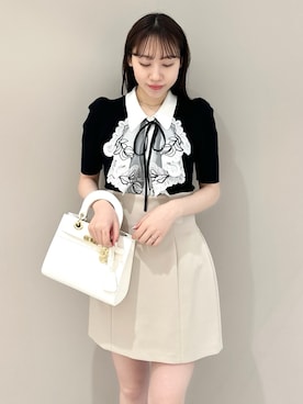 snidel ラッフル刺繍ニットプルオーバー SNIDEL（スナイデル）の「ラッフル刺繍ニットプルオーバー（ニット