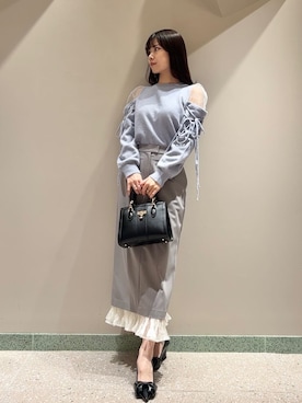 「肌見せ」｜SNIDELさん（レディース・165cm）の秋コーディネート