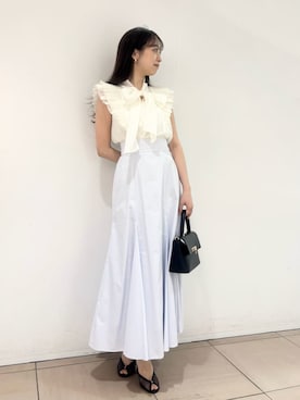 「透けトップス」｜SNIDELさん（レディース・154cm）の夏コーディネート