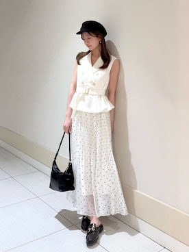 「アイテム（イヤリング）」を使った、SNIDELさん（レディース・162cm）の夏コーディネート