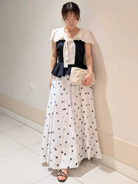 「フレアスカート」｜SNIDELさん（レディース・151cm）の春コーディネート