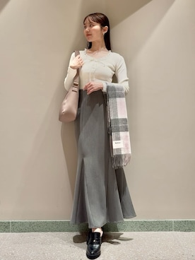 「SNIDEL（スナイデル）のハイウエストマーメイドスカート（スカート）」を使った、SNIDELさん（レディース・160cm）の秋コーディネート