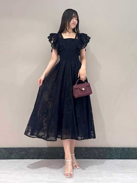 「アイテム（ドレス）」を使った、SNIDELさん（レディース・174cm）の夏コーディネート