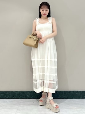 「アイテム（サンダル）」を使った、SNIDELさん（レディース・162cm）の夏コーディネート