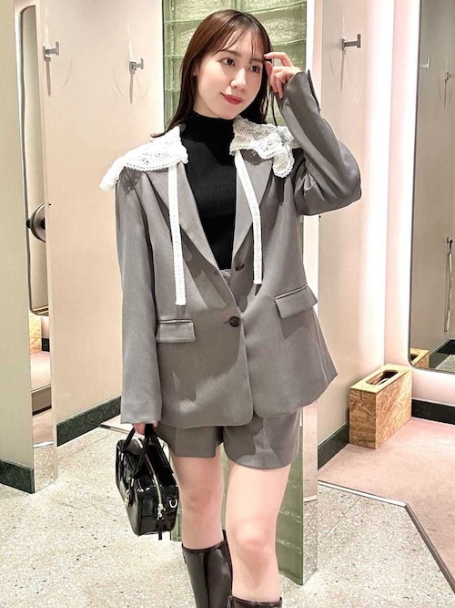 レースカラーテーラードジャケット（テーラードジャケット）｜SNIDEL