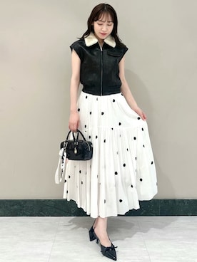 「アイテム（チャーム）」を使った、SNIDELさん（レディース・162cm）の夏コーディネート