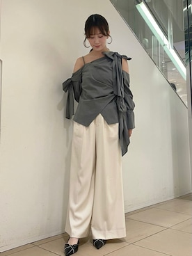 「SNIDEL（スナイデル）のアイテム（パンツ）」を使った、SNIDELさん（レディース・158cm）の冬コーディネート