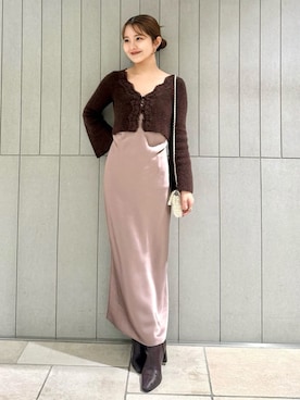 「肌見せ」｜SNIDELさん（レディース・153cm）の秋コーディネート