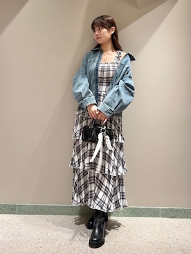 「アイテム（チャーム）」を使った、SNIDELさん（レディース・165cm）の夏コーディネート