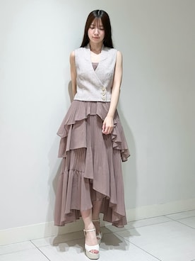 「夏コーデ」｜「アイテム（その他アウター）」を使った、SNIDELさん（レディース・155cm）の夏コーディネート