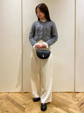 「アイテム（ノーカラージャケット）」を使った、SNIDELさん（レディース・168cm）の秋コーディネート