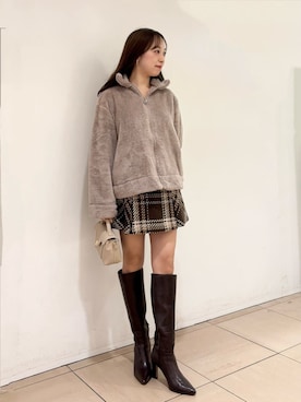 「肌見せ」｜「アイテム（ショルダーバッグ）」を使った、SNIDELさん（レディース・154cm）の秋コーディネート