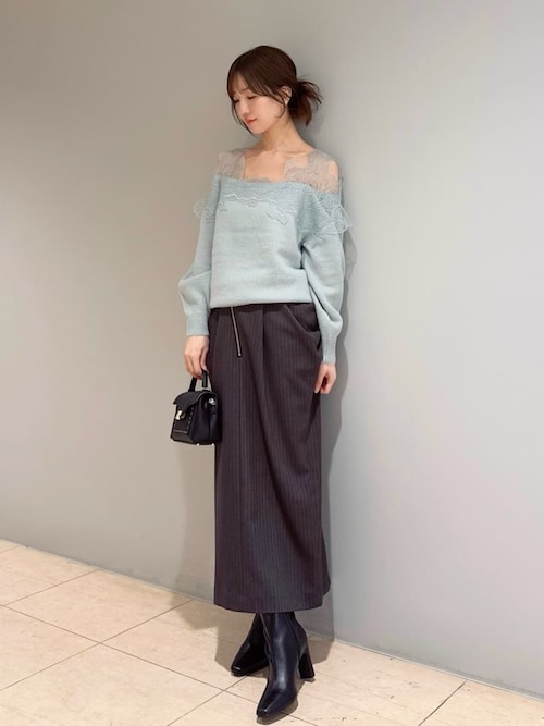 レーストリミングニットプルオーバー（ニット/セーター