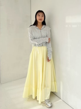 「フレアスカート」｜SNIDELさん（レディース・154cm）の春コーディネート