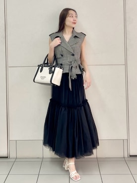 「SNIDEL（スナイデル）のアイテム（バッグ）」を使った、SNIDELさん（レディース・165cm）の夏コーディネート