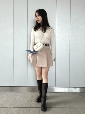 「SNIDEL（スナイデル）のアイテム（財布/小物）」を使った、SNIDELさん（レディース・160cm）の冬コーディネート