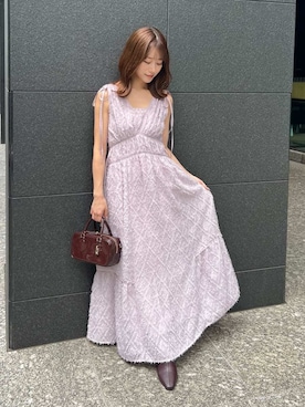 「アイテム（ブーツ、レッド系）」を使った、SNIDELさん（レディース・153cm）の夏コーディネート