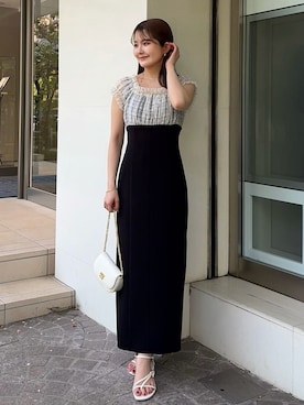 「SNIDEL（スナイデル）のアイテム（ワンピース/ドレス）」を使った、SNIDELさん（レディース・153cm）の春コーディネート