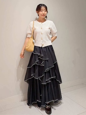 「SNIDEL（スナイデル）のアイテム（トップス）」を使った、SNIDELさん（レディース・151cm）の夏コーディネート