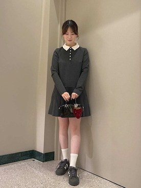 「アイテム（チャーム）」を使った、SNIDELさん（レディース・158cm）の秋コーディネート