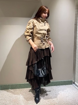 「SNIDEL（スナイデル）のアイテム（バッグ）」を使った、SNIDELさん（レディース・166cm）の秋コーディネート