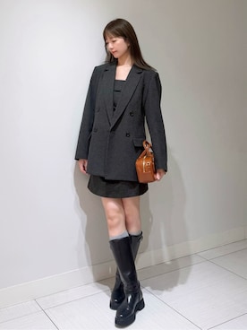 「アイテム（チャーム）」を使った、SNIDELさん（レディース・162cm）の秋コーディネート