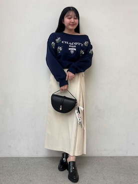 「アイテム（チャーム）」を使った、SNIDELさん（レディース・153cm）の夏コーディネート