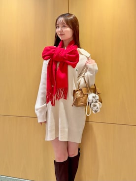 「アイテム（キーケース/キーアクセサリー、ベージュ系）」を使った、SNIDELさん（レディース・160cm）の秋コーディネート