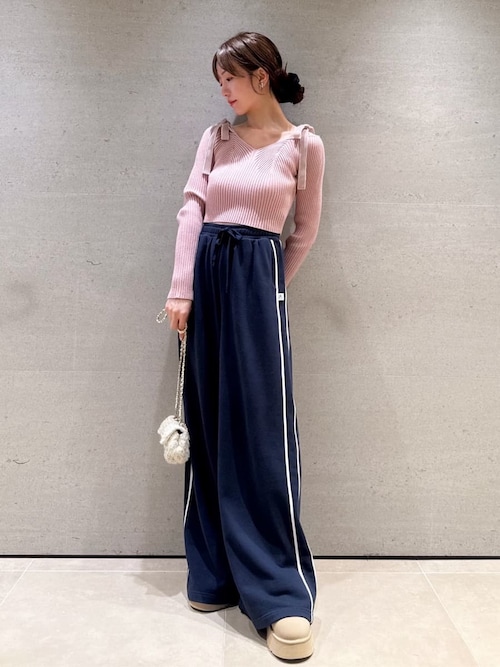 スナイデル] ショルダーリボンオフショルニットカーデ SWNT254240