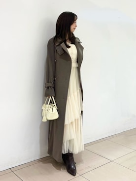 「アイテム（ドレス）」を使った、SNIDELさん（レディース・154cm）の秋コーディネート