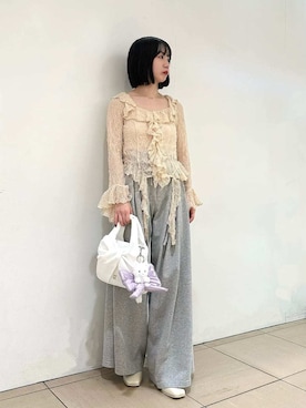 「SNIDEL（スナイデル）のアイテム（パンツ）」を使った、SNIDELさん（レディース・151cm）の冬コーディネート