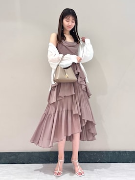 「シアー素材」｜SNIDELさん（レディース・174cm）の夏コーディネート