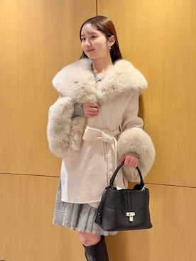 「アイテム（チェスターコート）」を使った、SNIDELさん（レディース・160cm）の秋コーディネート