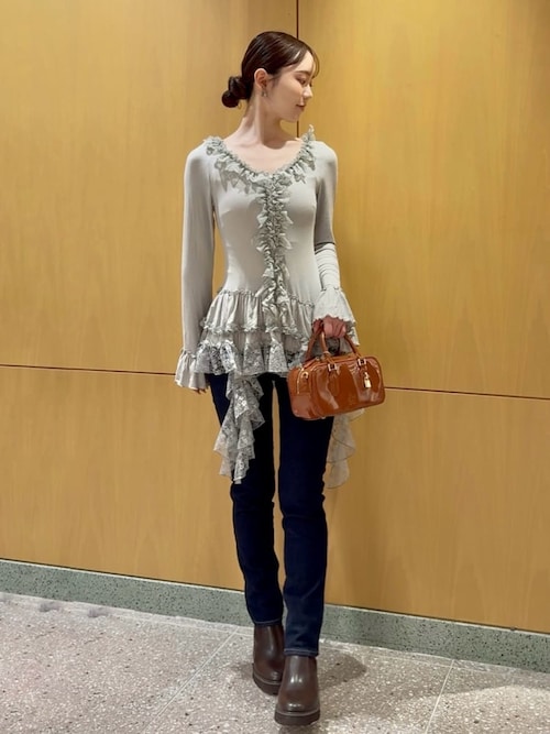 ティアードフリルカットソープルオーバー（Tシャツ/カットソー