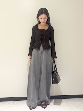 「SNIDEL（スナイデル）のアイテム（トップス）」を使った、SNIDELさん（レディース・156cm）の夏コーディネート