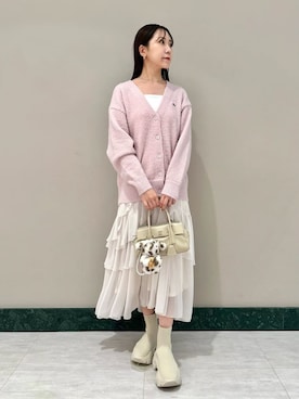 「アイテム（キーケース/キーアクセサリー）」を使った、SNIDELさん（レディース・159cm）の秋コーディネート